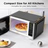 imageBLACKDECKER EM036AB14 Digital Microwave Oven with Turntable PushButton Door Child Safety Lock Stainless Steel 14 Cuft09 CuFt