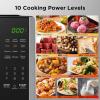 imageBLACKDECKER EM036AB14 Digital Microwave Oven with Turntable PushButton Door Child Safety Lock Stainless Steel 14 Cuft09 CuFt