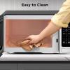 imageBLACKDECKER EM036AB14 Digital Microwave Oven with Turntable PushButton Door Child Safety Lock Stainless Steel 14 Cuft14 CuFt
