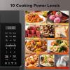 imageBLACKDECKER EM036AB14 Digital Microwave Oven with Turntable PushButton Door Child Safety Lock Stainless Steel 14 CuftOTR 17 CuFtBlack