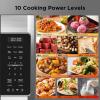 imageBLACKDECKER EM036AB14 Digital Microwave Oven with Turntable PushButton Door Child Safety Lock Stainless Steel 14 CuftOTR 17 CuFtStainless Steel