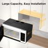 imageBLACKDECKER EM036AB14 Digital Microwave Oven with Turntable PushButton Door Child Safety Lock Stainless Steel 14 CuftOTR 17 CuFtWhite