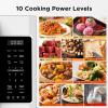 imageBLACKDECKER EM036AB14 Digital Microwave Oven with Turntable PushButton Door Child Safety Lock Stainless Steel 14 CuftOTR 17 CuFtWhite
