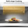 imageBLACKDECKER EM036AB14 Digital Microwave Oven with Turntable PushButton Door Child Safety Lock Stainless Steel 14 CuftOTR 17 CuFtWhite