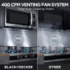 imageBLACKDECKER EM036AB14 Digital Microwave Oven with Turntable PushButton Door Child Safety Lock Stainless Steel 14 CuftOTR 19 CuFt