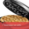 imageBLACKDECKER Flip Waffle Maker WM1404S 7quot Round Belgian Waffles Ready Light Indicator4 Belgian Waffles