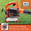 imageBLACKDECKER Gas Powered Leaf Blower Handheld Gas Blower 180MPH 25cc 2Cycle BDXGQAM214103