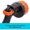 imageBLACKDECKER HeavyDuty 10Pattern Poly Thumb Control Nozzle  Ergonomic Versatile Precision Garden Hose Attachment BD8439