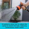 imageBLACKDECKER HeavyDuty 10Pattern Poly Thumb Control Nozzle  Ergonomic Versatile Precision Garden Hose Attachment BD8439