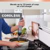 imageBLACKDECKER Kitchen Wand Cordless Immersion Blender Hand Blender with Charging Dock Grey BCKM1011K01Grey
