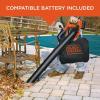 imageBLACKDECKER Leaf Blower Cordless Leaf Vacuum and Mulcher Combo Kit Battery and Charger Included 40V 120 mph Air Speed 6Speed Dial Builtin Scraper with Collection Bag LSWV36