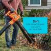 imageBLACKDECKER Leaf Blower Leaf Vacuum and Mulcher 3 in 1 Backpack Blowers for Lawn Care250 mph Airflow 400 cfm Delivery Power Reusable Bag Included Corded BEBL7000