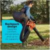 imageBLACKDECKER Leaf Blower Leaf Vacuum and Mulcher 3 in 1 Backpack Blowers for Lawn Care250 mph Airflow 400 cfm Delivery Power Reusable Bag Included Corded BEBL7000
