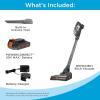 imageBLACKDECKER POWERSERIES 20V MAX Cordless Vacuum Cleaner Stick Vacuum Rechargeable with LED Floor Lights AntiTangle Lightweight Removable Battery BHFEA18D1GrayOrange Vac