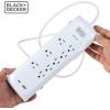 imageBLACKDECKER Power Strip Extension Cord with 8 Grounded Outlets USB Port USBC Port 55 ft Cable  Indoor Charging Station Outlet Strip with Flat Plug  Premium Electrical Outlets ampamp Accessories8 outlets