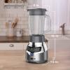 imageBLACKDECKER PowerCrush MultiFunction Blender with 6Cup Glass Jar 4 Speed Settings SilverPremium 900 Watts