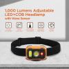 imageBLACKDECKER Rechargeable Headlamp with Wave Sensor 2Pack Ultra Bright 1000 Lumens LED Head Light 90 Tilt 7 Lighting Modes IP65 Waterproof Fits Over Helmet 14 Hour Head Lamp for CampingTwo Pack