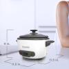 imageBLACKDECKER Rice Cooker 28 Cups Cooked 14 Cups Uncooked with Steaming Basket Removable NonStick Bowl White14cup