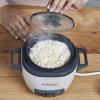imageBLACKDECKER Rice Cooker 28 Cups Cooked 14 Cups Uncooked with Steaming Basket Removable NonStick Bowl White3cup