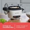 imageBLACKDECKER Rice Cooker 28 Cups Cooked 14 Cups Uncooked with Steaming Basket Removable NonStick Bowl White3cup