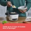 imageBLACKDECKER Rice Cooker 28 Cups Cooked 14 Cups Uncooked with Steaming Basket Removable NonStick Bowl White3cup