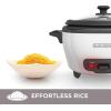 imageBLACKDECKER Rice Cooker 28 Cups Cooked 14 Cups Uncooked with Steaming Basket Removable NonStick Bowl White6cup