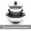 imageBLACKDECKER Rice Cooker 28 Cups Cooked 14 Cups Uncooked with Steaming Basket Removable NonStick Bowl White6cup