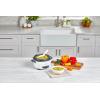 imageBLACKDECKER Rice Cooker 28 Cups Cooked 14 Cups Uncooked with Steaming Basket Removable NonStick Bowl White6cup