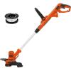imageBLACKDECKER String Trimmer Weed Wacker with Auto Feed Weed Eater 65Amp 14Inch BESTA510String Trimmer
