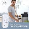 imageBLACKDECKER Surge Protector Wall Mount with 6 Grounded Outlets 2 Pack White  Compact Power Adapter Tap with Indicator Light Automatic Shutdown  3Prong Power Outlet Plug for Bathroom Bedroom2 pk
