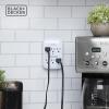 imageBLACKDECKER Surge Protector Wall Mount with 6 Grounded Outlets 2 Pack White  Compact Power Adapter Tap with Indicator Light Automatic Shutdown  3Prong Power Outlet Plug for Bathroom Bedroom2 pk