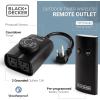 imageBLACKDECKER Wireless Outdoor Timer Outlet with Remote 2 Grounded Outlets Photocell Sensor