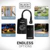 imageBLACKDECKER Wireless Outdoor Timer Outlet with Remote 2 Grounded Outlets Photocell Sensor
