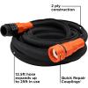 imageBlack  Decker 25 ft x 58 in Expanding Garden Hose  Lightweight KinkResistant Quick Repair Couplings BXMHBB22182