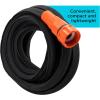imageBlack  Decker 25 ft x 58 in Expanding Garden Hose  Lightweight KinkResistant Quick Repair Couplings BXMHBB22182