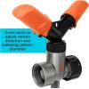imageBlack  Decker 2Arm Spinning Sprinkler with Zinc Spike  Compact Adjustable Secure Placement 1905 sq ft Lawn Coverage BD59412