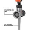 imageBlack  Decker 2Arm Spinning Sprinkler with Zinc Spike  Compact Adjustable Secure Placement 1905 sq ft Lawn Coverage BD59412