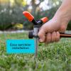 imageBlack  Decker 2Arm Spinning Sprinkler with Zinc Spike  Compact Adjustable Secure Placement 1905 sq ft Lawn Coverage BD59412