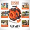 imageBlack  Decker 50 Ft Reverse Retractable Extension Cord Reel 14AWG SJTW Power Cable For Electric Tools  Outdoor Power Cord Reel WHeavyDuty Rewind Handle  Premium Cord Retractor for Garden