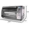imageBlackDecker Countertop Convection Toaster Oven 8 Onetouch Cooking Functions Stainless SteelDual Rack Positions