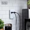 imageBlackDecker Surge Protector Wall Mount  3 Grounded Outlets 2 USB Ports USBA ampamp USBC Indicator Light Auto Shutdown 3Prong Plug