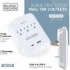imageBlackDecker Surge Protector Wall Mount  3 Grounded Outlets 2 USB Ports USBA ampamp USBC Indicator Light Auto Shutdown 3Prong Plug
