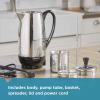imageFarberware 12 Cup Electric Coffee Percolator Coffee Maker with Stainless Steel Basket Automatic Keep Warm NoDrip Spout12Cup