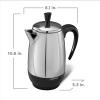 imageFarberware 12 Cup Electric Coffee Percolator Coffee Maker with Stainless Steel Basket Automatic Keep Warm NoDrip Spout8Cup