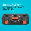 imagebeyond by BLACKDECKER BLACKDECKER BDST60500APB Stackable Storage System  3 Piece Set Small Deep Toolbox and Rolling ToteStorage System
