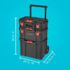 imagebeyond by BLACKDECKER BLACKDECKER BDST60500APB Stackable Storage System  3 Piece Set Small Deep Toolbox and Rolling ToteStorage System