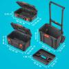imagebeyond by BLACKDECKER BLACKDECKER BDST60500APB Stackable Storage System  3 Piece Set Small Deep Toolbox and Rolling ToteStorage System