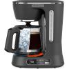 imageBLACKDECKER 12Cup Digital Coffee Maker Programmable Washable Basket Filter SneakACup Auto Brew Water Window Keep Hot Plate BlackBlack
