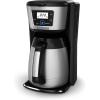 imageBLACKDECKER 12Cup Thermal Programmable Coffee maker Brew Strength Selector Autoclean Black and SilverClassic