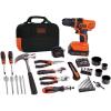 imageBLACKDECKER 20V MAX 68Piece Cordless Drill and Home Tool Project Kit with Tool Storage Bag LDX120PK20V Home Tool Kit